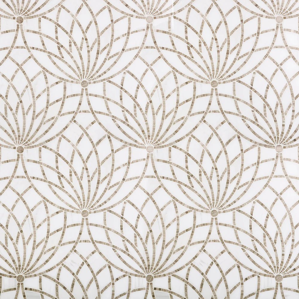 Luxor Bianco Dolomiti Mosaic Artistic Tile - Zicana Boutique - 8