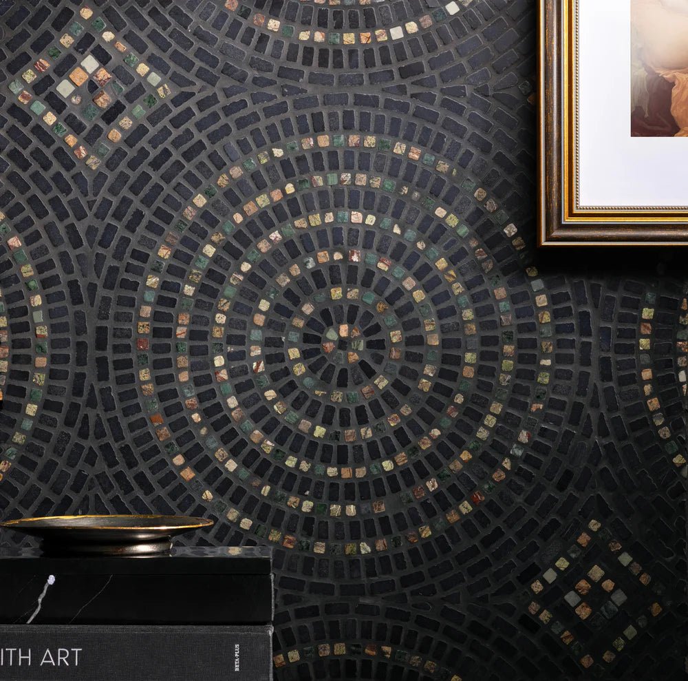 Mandala Noir Mosaic Artistic Tile - Zicana Boutique - 2