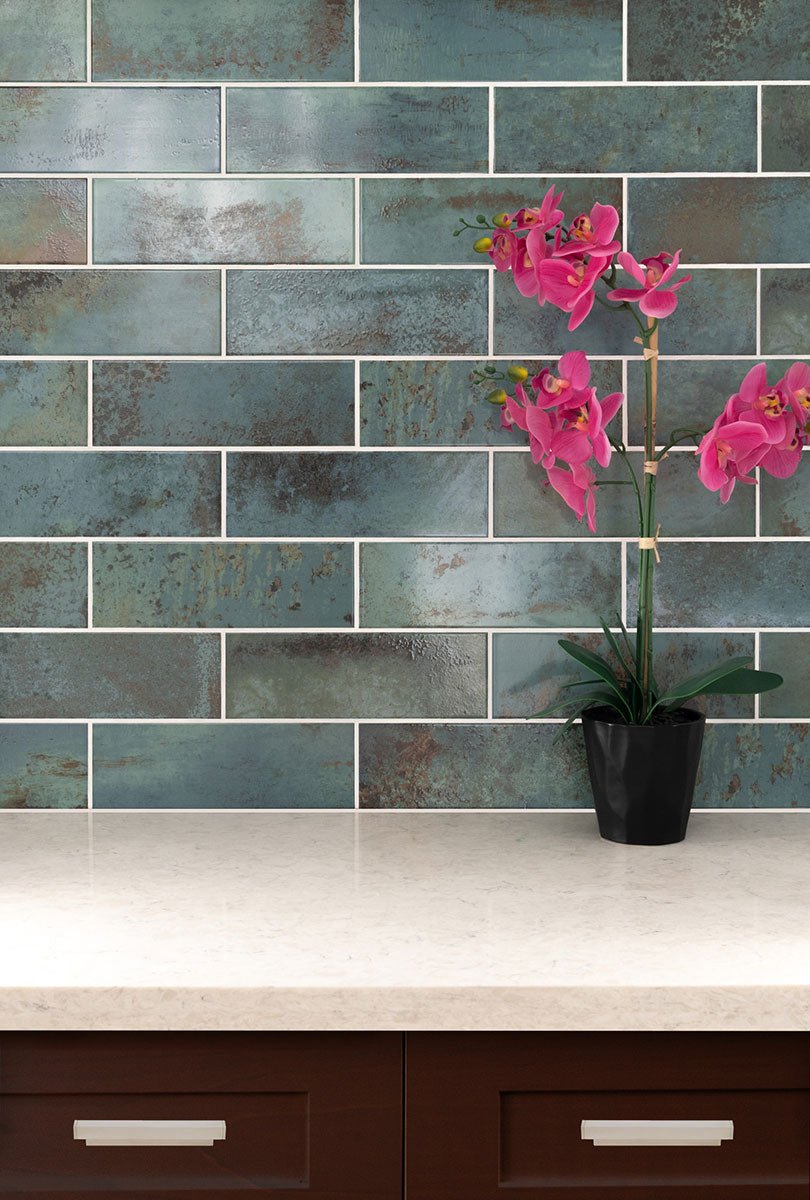 Marza Aqua Ceramic MSI Field Tiles 4" X 12" MSI - Zicana Boutique - 2