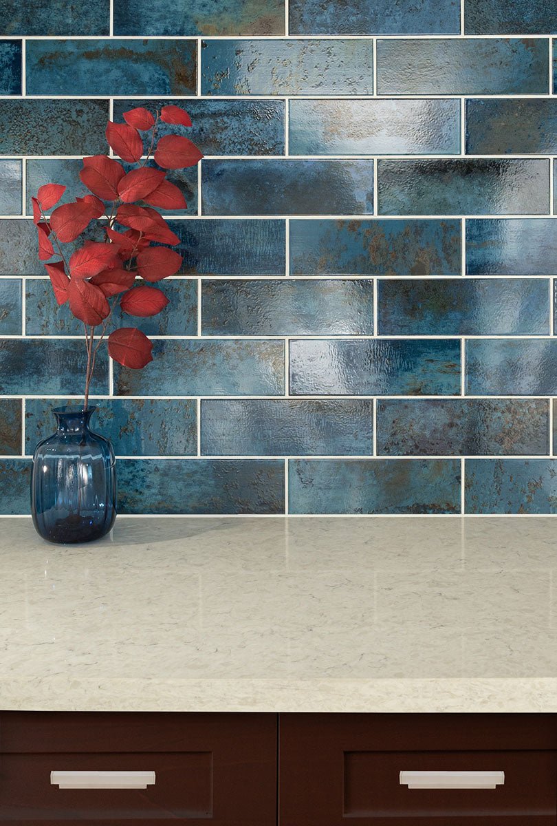Marza Cobalt Ceramic MSI Field Tiles 4" X 12" MSI - Zicana Boutique - 6