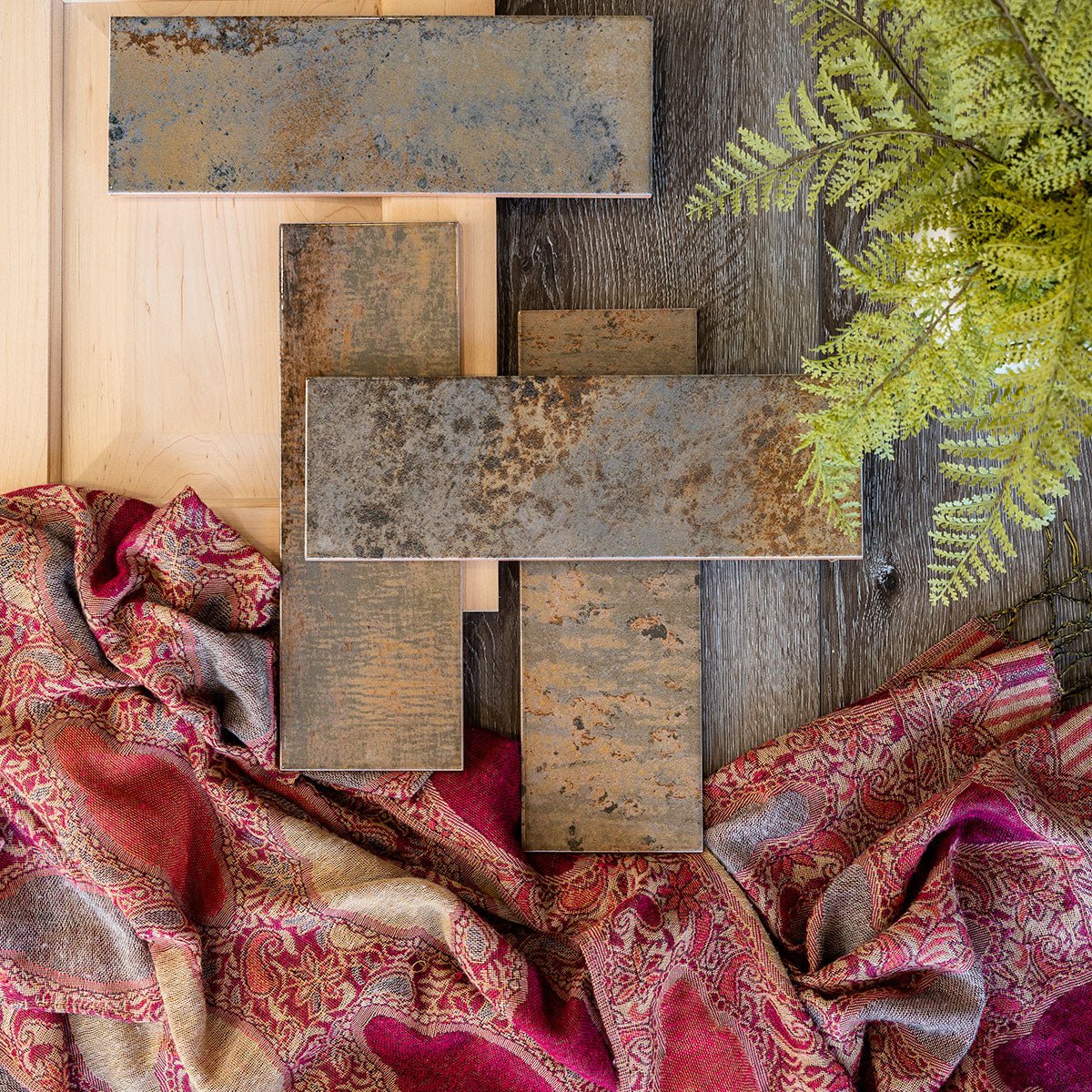 Marza Rust Ceramic MSI Field Tiles 4" X 12" MSI - Zicana Boutique - 10