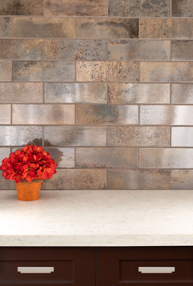 Marza Rust Ceramic MSI Field Tiles 4" X 12" MSI - Zicana Boutique - 8