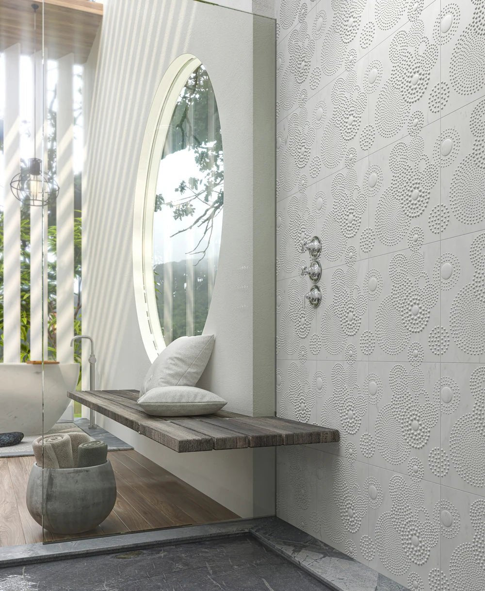 Meru Bianco Carrara Marble Dimensional Tile Zicana Boutique - Zicana Boutique - 2