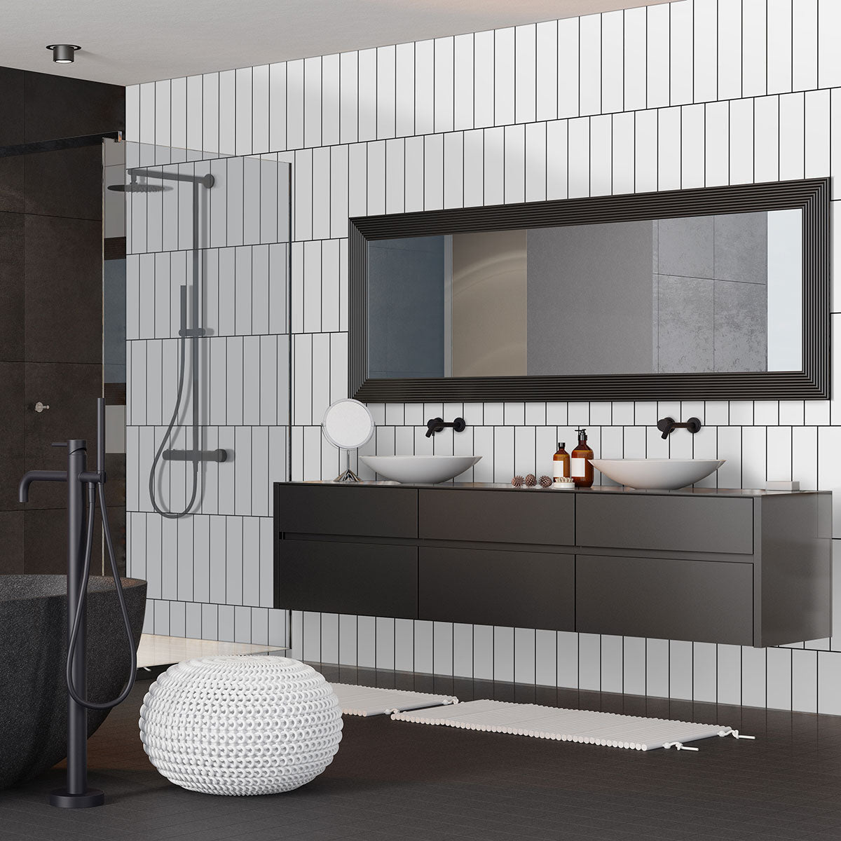 Metro White Porcelain MSI Field Tiles 4" X 16" MSI - Zicana Boutique - 4
