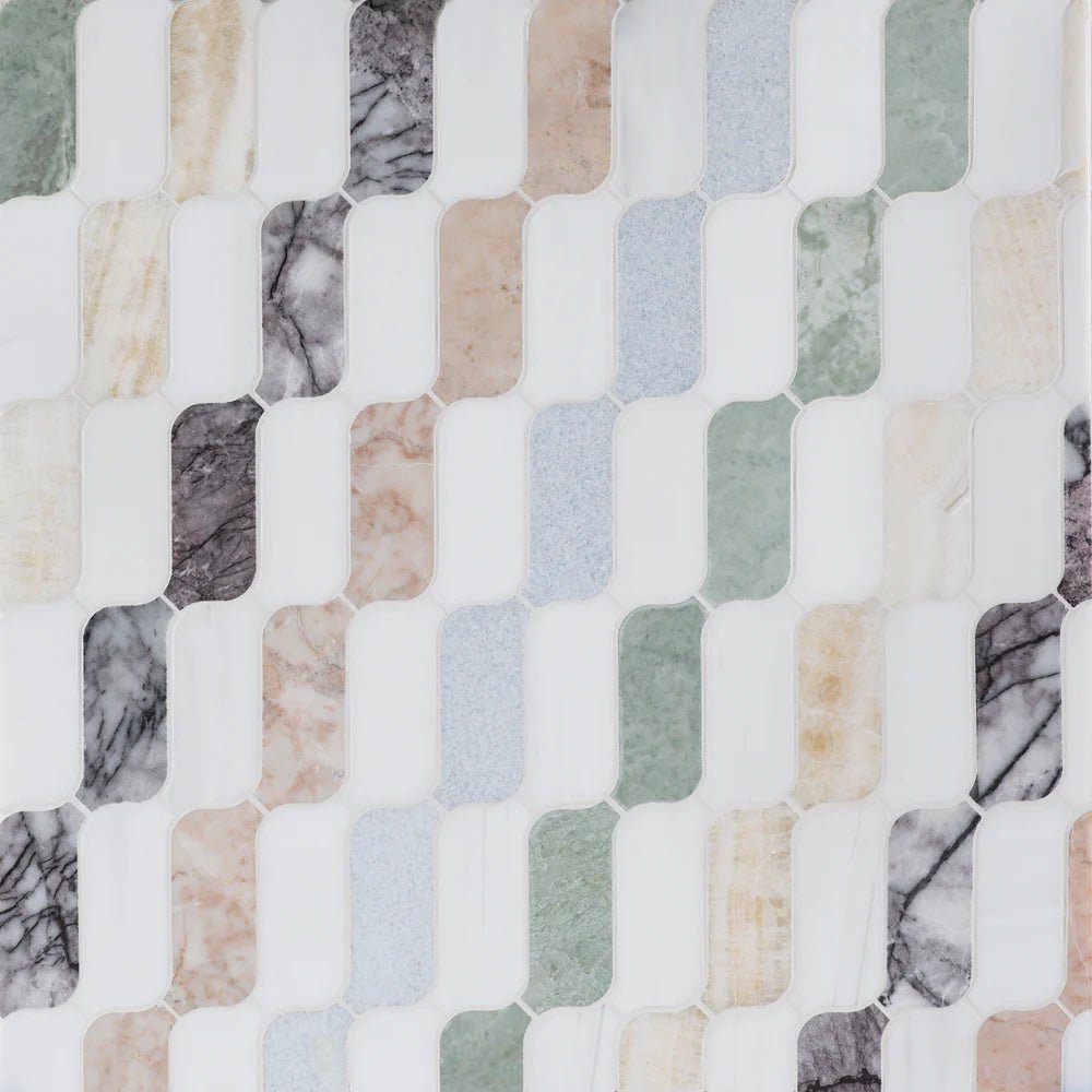 Michelle Gerson Slide Multi Waterjet Mosaic Artistic Tile - Zicana Boutique - 1