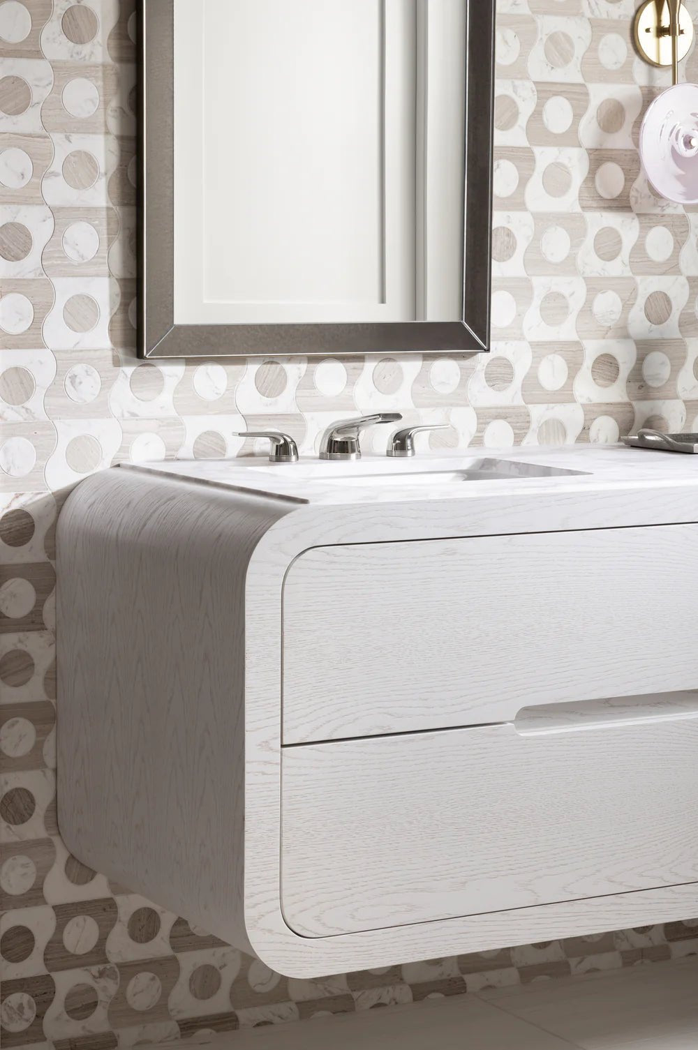 Michelle Gerson Spot On Cloud Waterjet Mosaic Artistic Tile - Zicana Boutique - 4