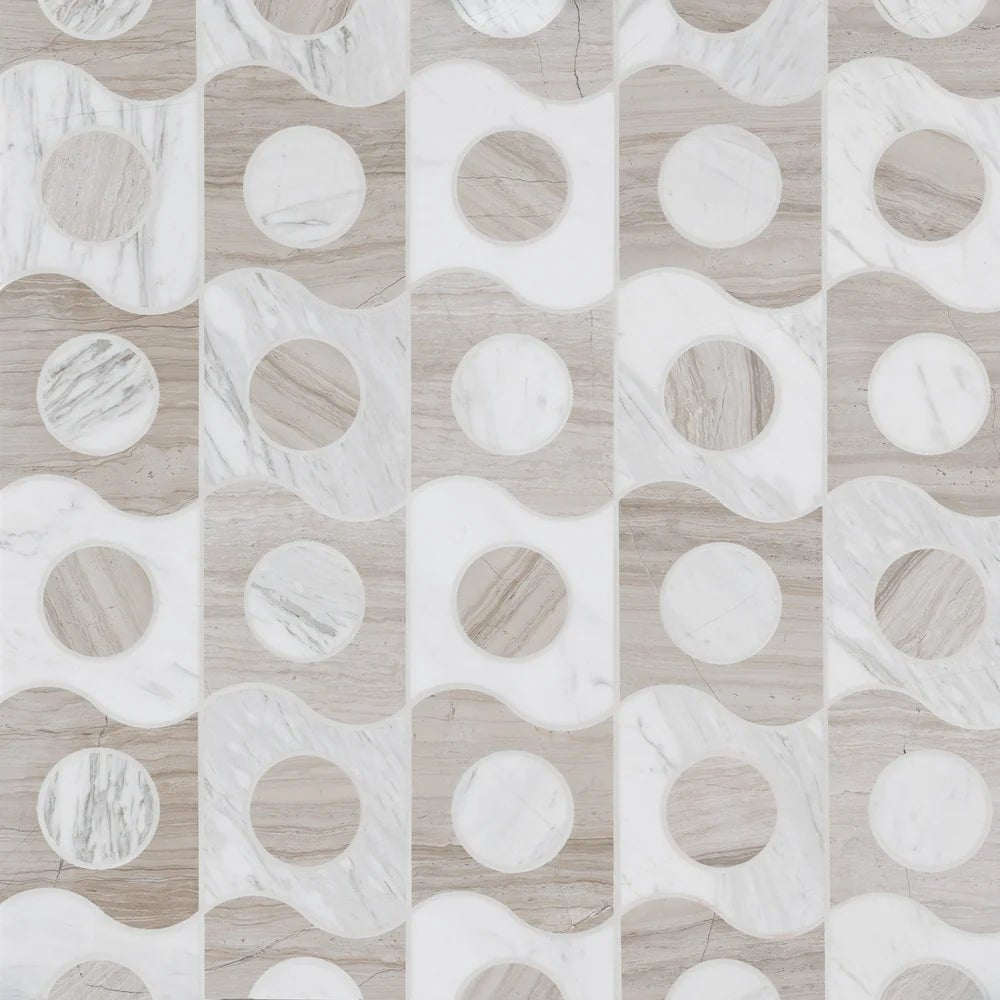 Michelle Gerson Spot On Cloud Waterjet Mosaic Artistic Tile - Zicana Boutique - 1