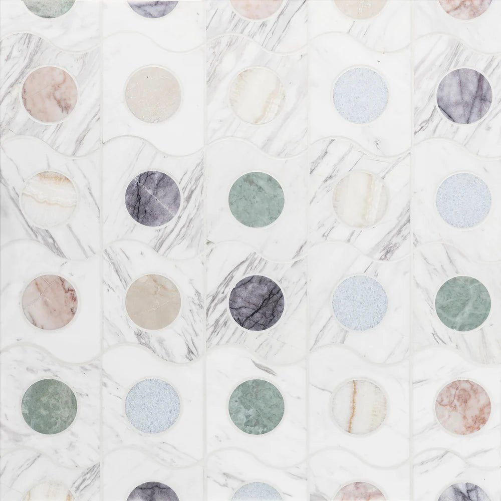 Michelle Gerson Spot On Multi Waterjet Mosaic Artistic Tile - Zicana Boutique - 1