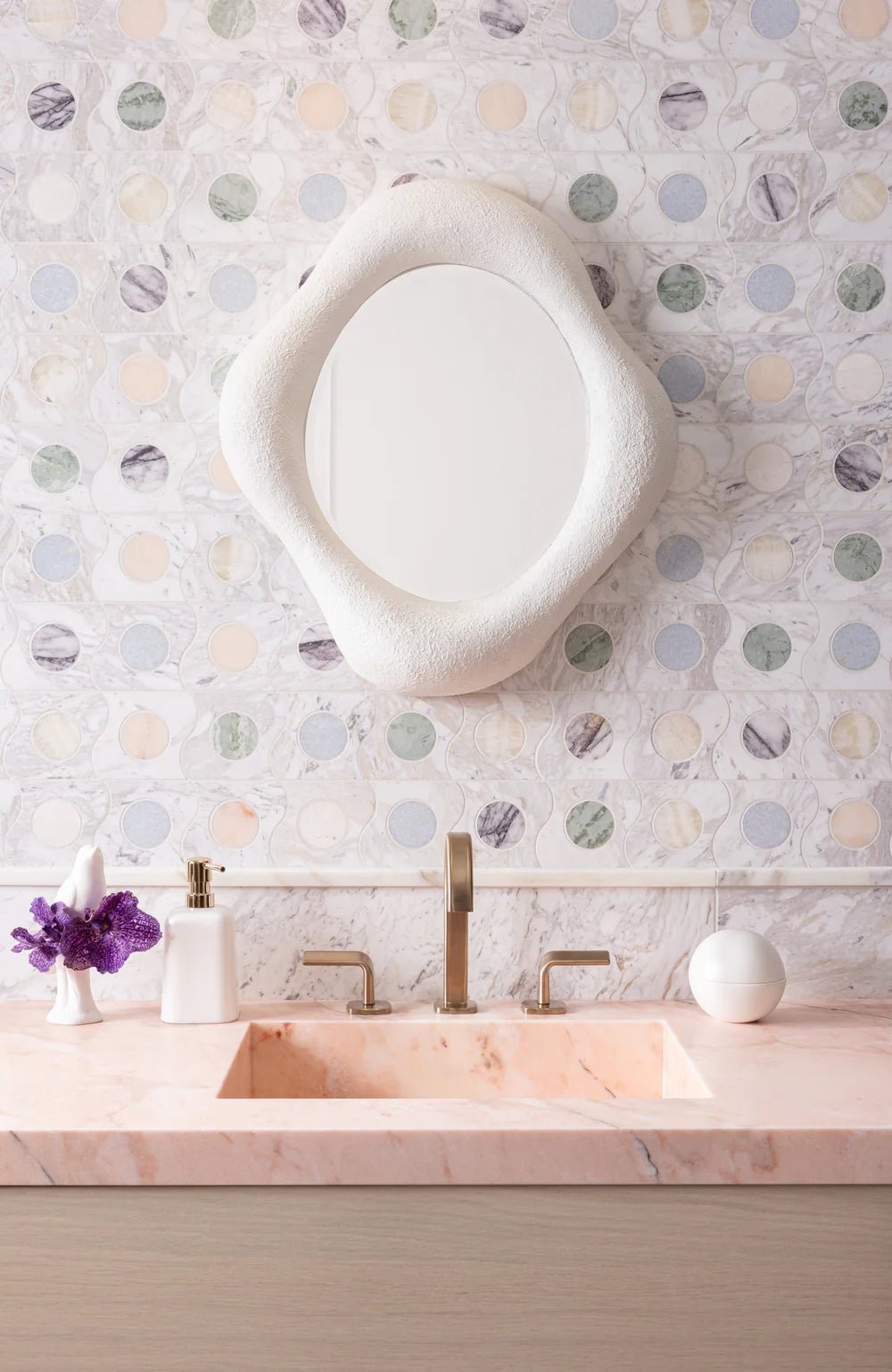 Michelle Gerson Spot On Multi Waterjet Mosaic Zicana Boutique - Zicana Boutique - 2