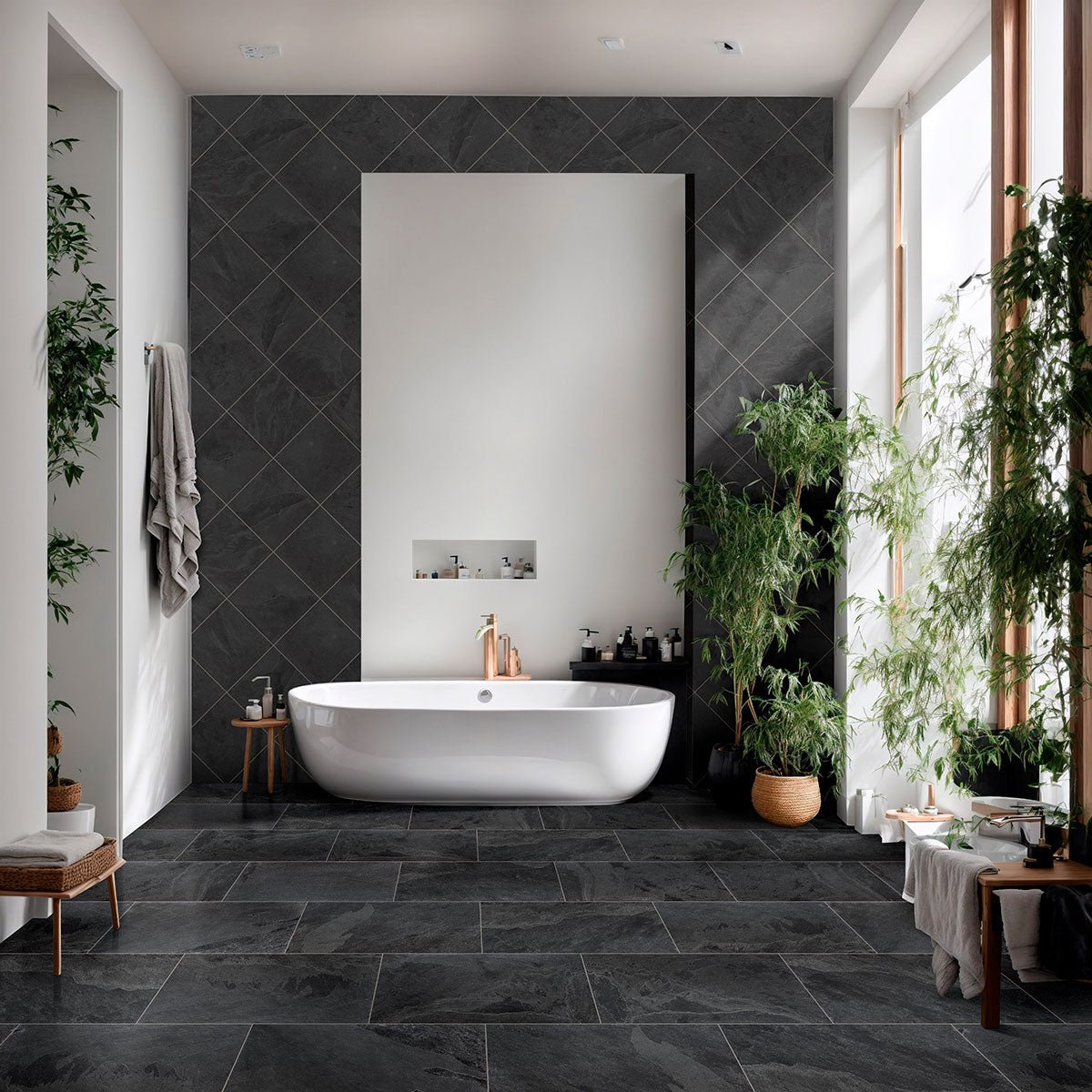 Montauk Black Slate MSI Field Tiles 16" X 24" MSI - Zicana Boutique - 4