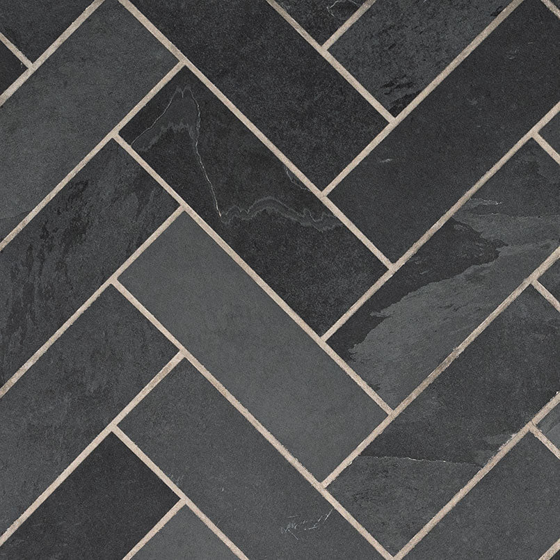 Montauk Black Slate MSI Field Tiles 4" X 12" MSI - Zicana Boutique - 1