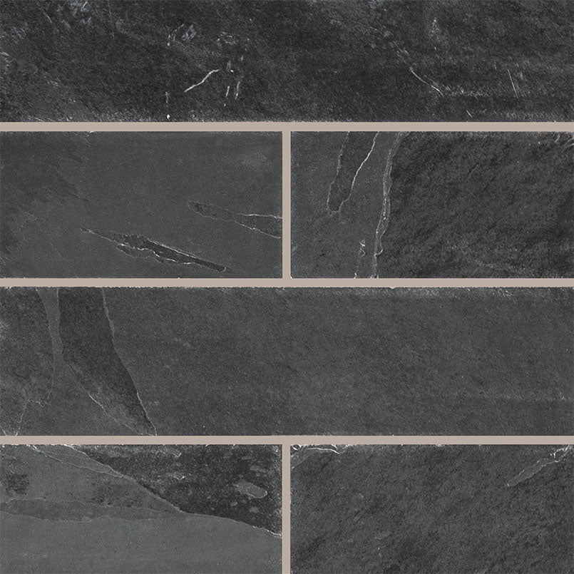 Montauk Black Slate MSI Field Tiles 6" X 24" MSI - Zicana Boutique - 1
