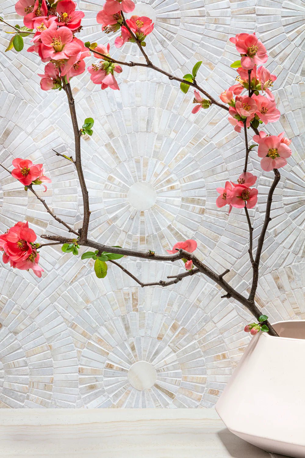 Motor City Circles Vanilla Onyx Mosaic Artistic Tile - Zicana Boutique - 2