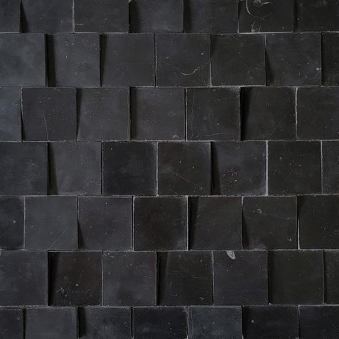 Nero Marquina 3D StrataStone 2" Marble Mosaic Tile Zicana Boutique - Zicana Boutique - 1