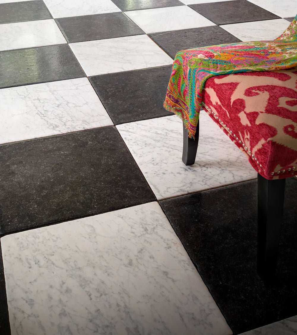 Odessa Black Belgian Bluestone Limestone Tile Artistic Tile - Zicana Boutique - 4