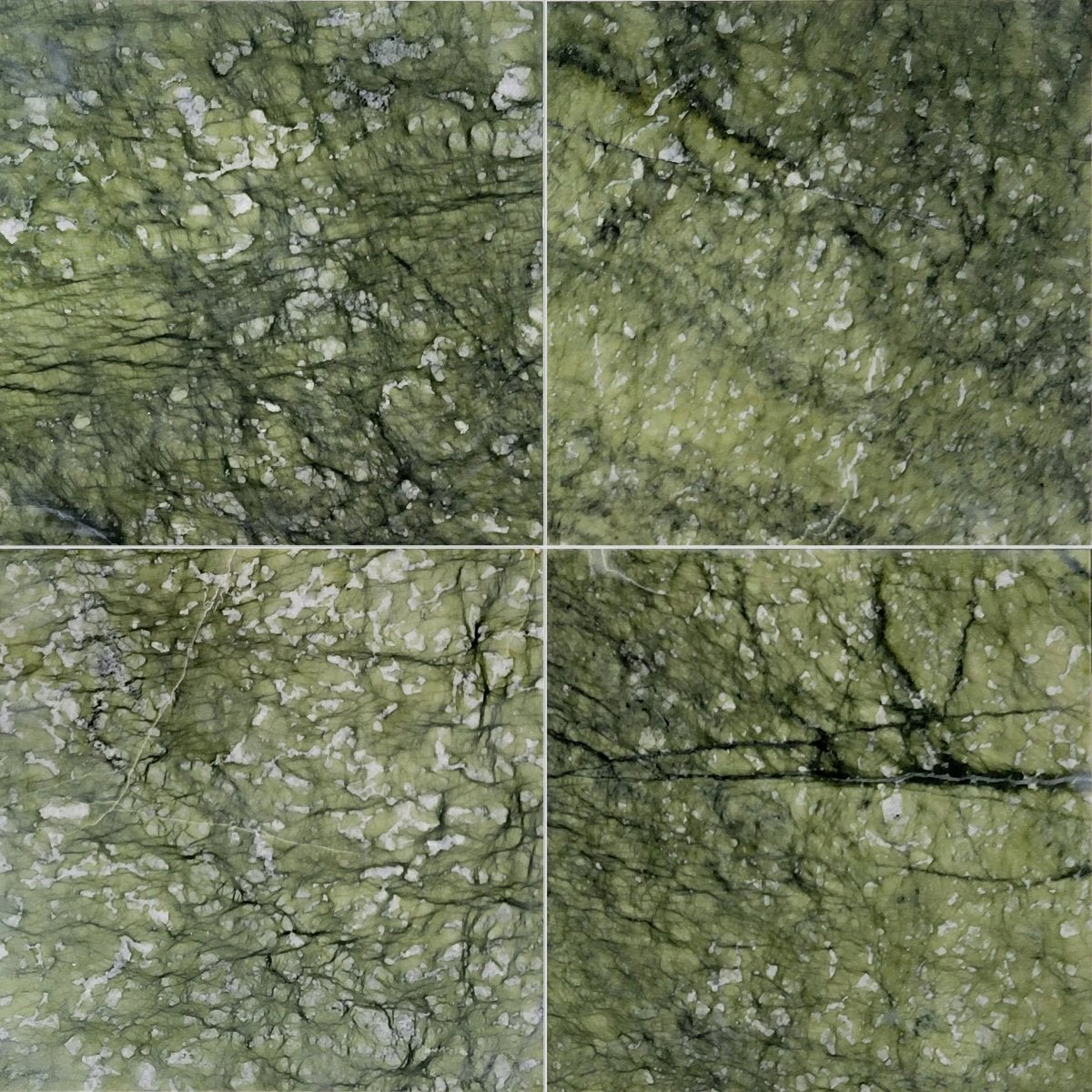 Olive Green Polished Marble Field Tile 12''x12''x3/8'' Zicana Boutique - Zicana Boutique - 1