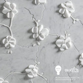 Orchid Dimensional Bianco Carrara Marble Waterjet Mosaic Artistic Tile - Zicana Boutique - 1