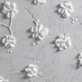 Orchid Dimensional Bianco Carrara Marble Waterjet Mosaic Zicana Boutique - Zicana Boutique - 1