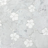 Orchid Flat Bianco Carrara Marble Waterjet Mosaic Zicana Boutique - Zicana Boutique - 1
