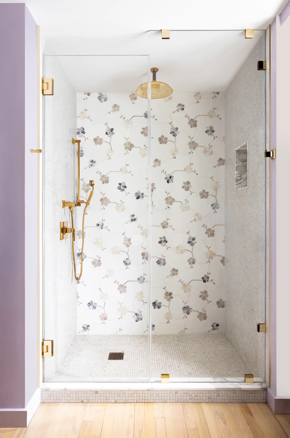 Orchid Flat Thassos Multi Waterjet Mosaic Artistic Tile - Zicana Boutique - 2