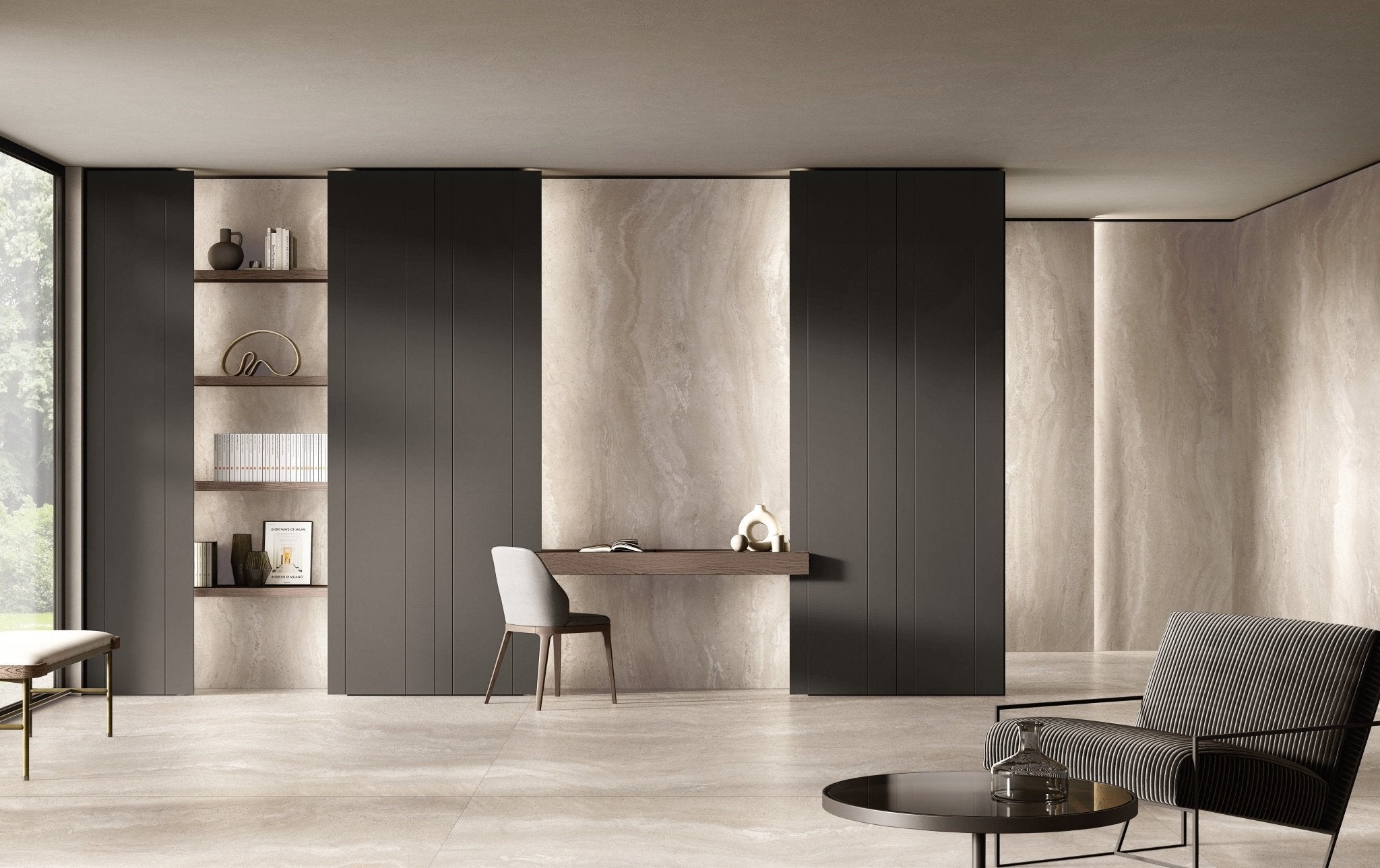 Pearl Travertine Porcelain Florim Field Tiles 24" X 24" Florim - Zicana Boutique - 8