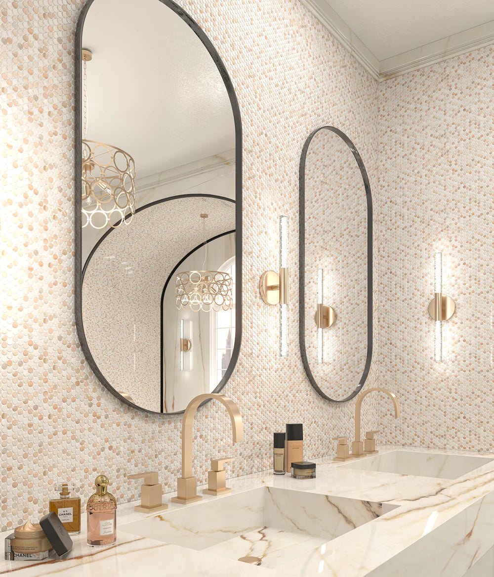 Penny Lane Pink Marble Mosaic Artistic Tile - Zicana Boutique - 2