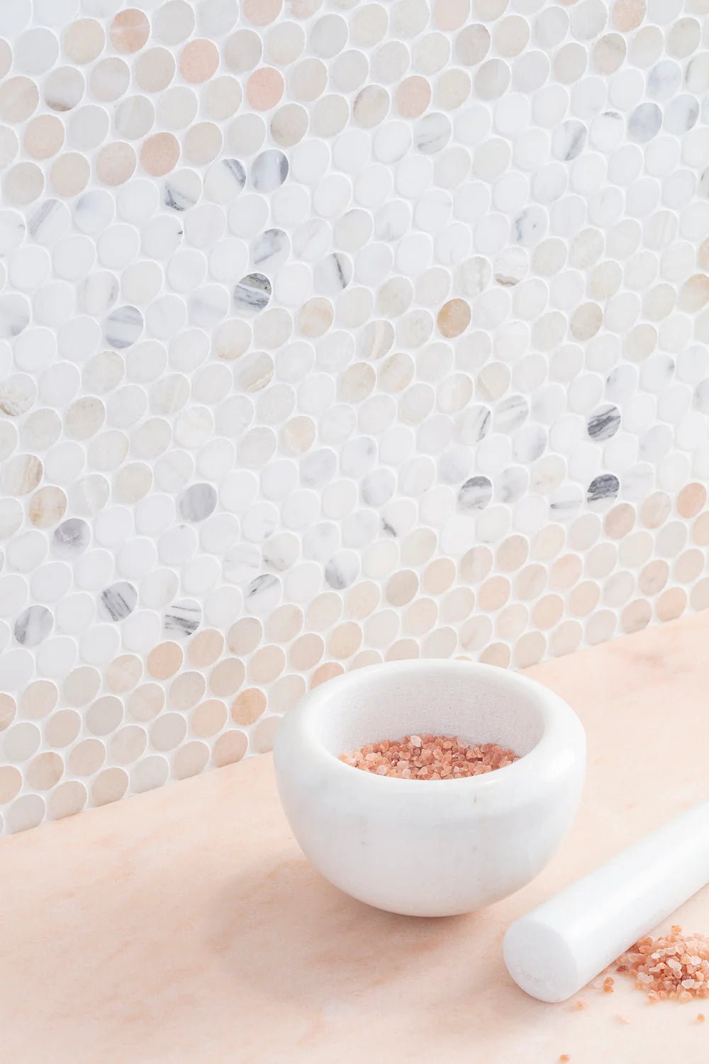 Penny Lane Vanilla Onyx Mosaic Artistic Tile - Zicana Boutique - 2
