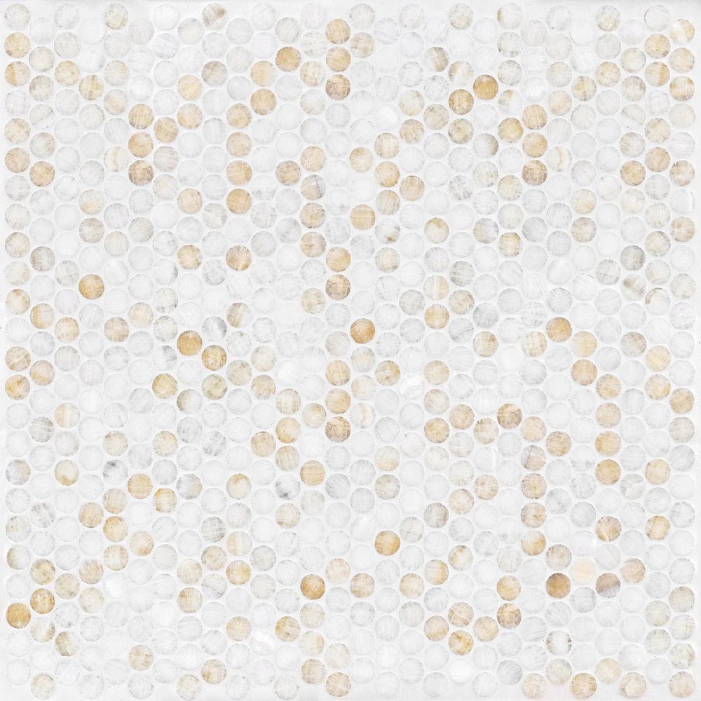 Penny Lane Vanilla Onyx Mosaic Artistic Tile - Zicana Boutique - 1