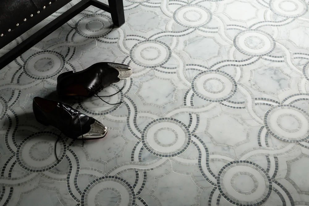 Pompeii Grey Waterjet Mosaic Artistic Tile - Zicana Boutique - 2