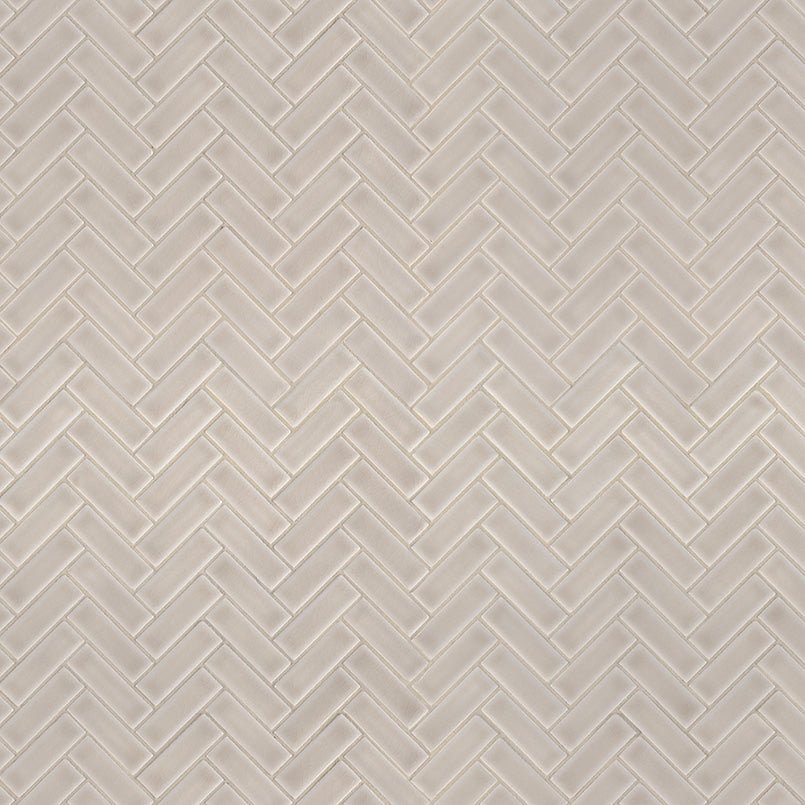 Portico Pearl Ceramic MSI Mosaic Tiles 11" X 13" Herringbone Pattern MSI - Zicana Boutique - 3