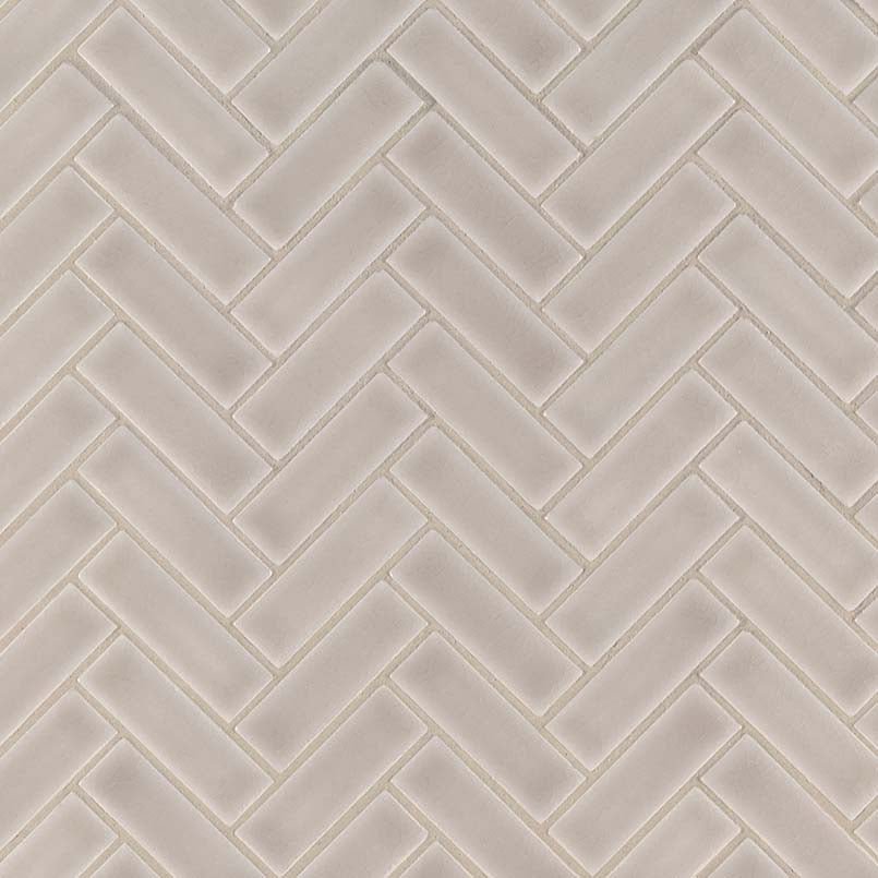 Portico Pearl Ceramic MSI Mosaic Tiles 11" X 13" Herringbone Pattern MSI - Zicana Boutique - 1