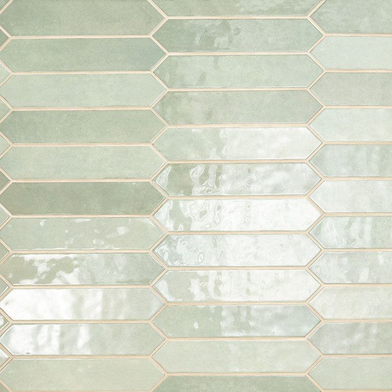 Renzo Jade Ceramic MSI Field Tiles 2.5" X 13" Picket Pattern MSI - Zicana Boutique - 4