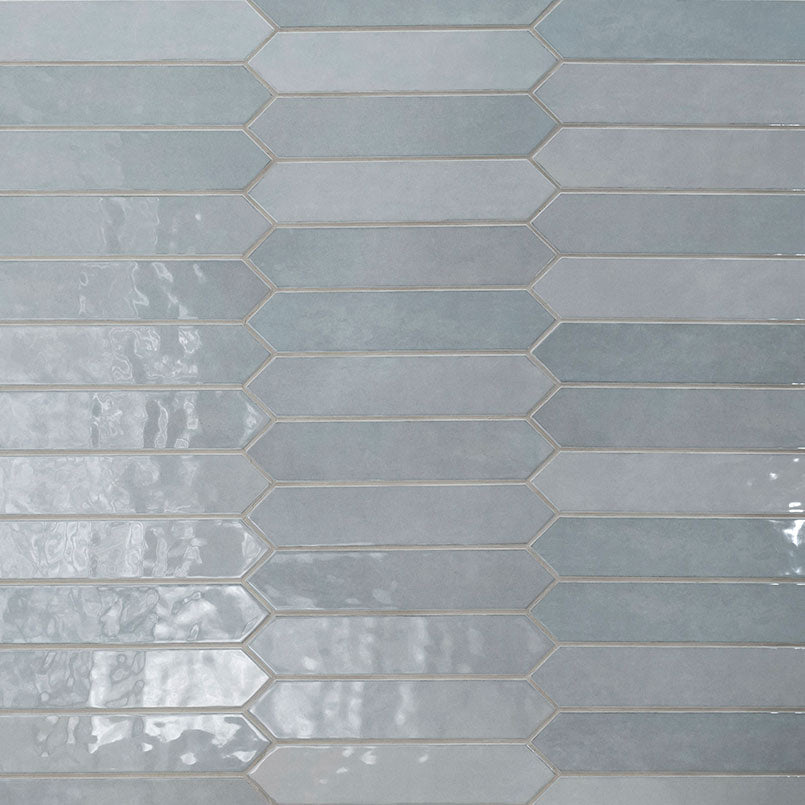 Renzo Sky Ceramic MSI Field Tiles 2.5" X 13" Picket Pattern MSI - Zicana Boutique - 4