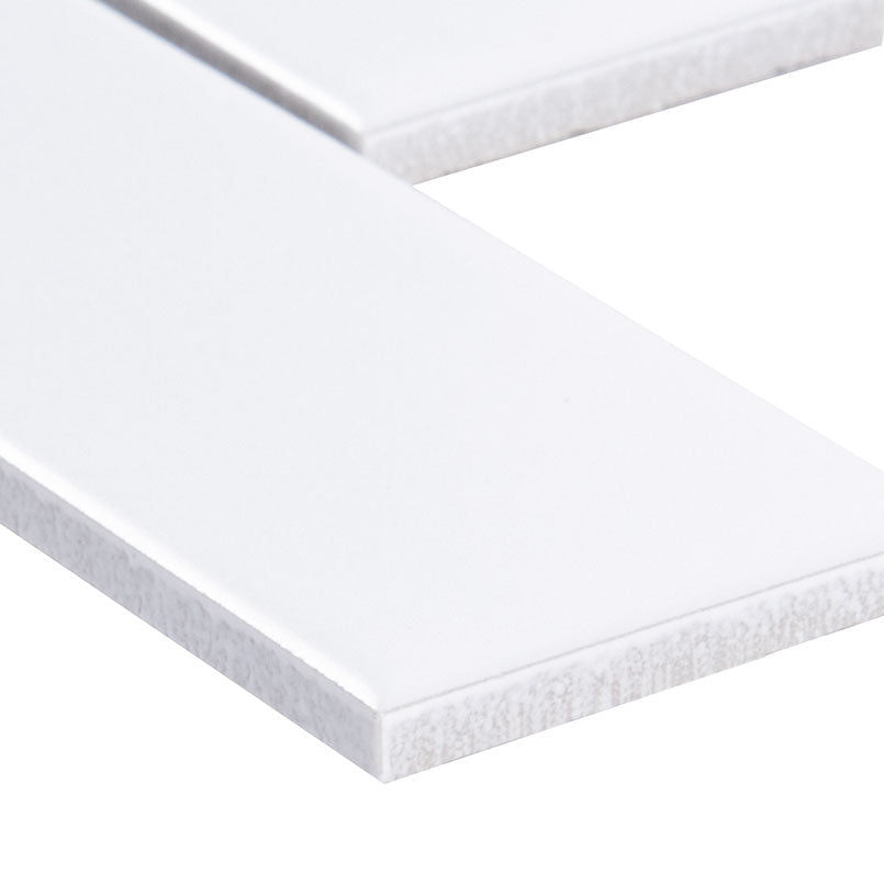 Retro Brick Bianco Porcelain MSI Field Tiles 2" X 6" Subway Pattern MSI - Zicana Boutique - 3
