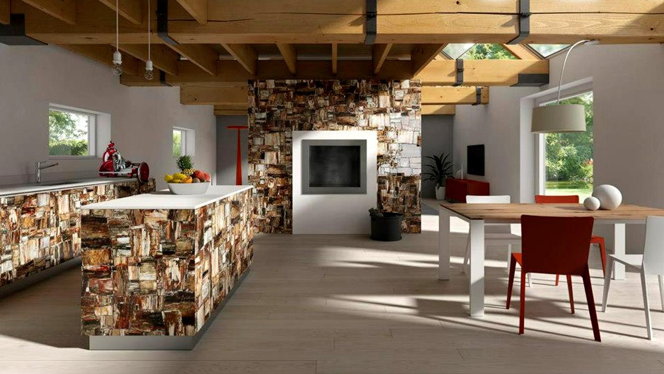 Retro Petrified Wood Precious Stone Antolini - Zicana Boutique - 2