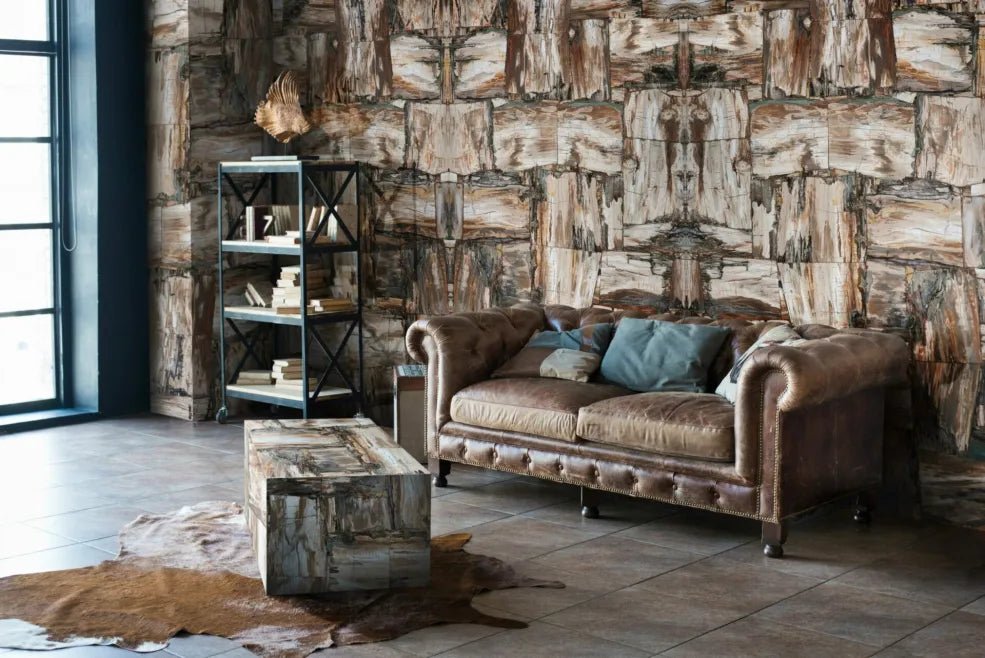 Retro Petrified Wood Precious Stone Zicana Boutique - Zicana Boutique - 2