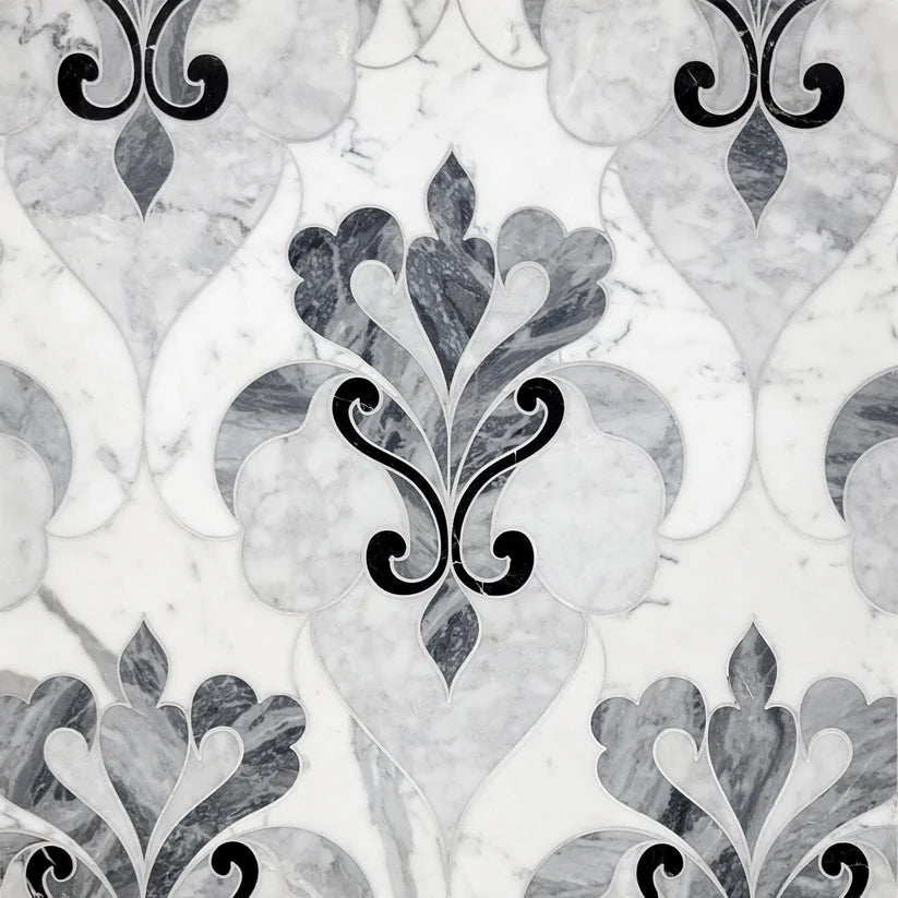 Rivera Danno Arabesque Marble Waterjet Mosaic Zicana Boutique - Zicana Boutique - 1
