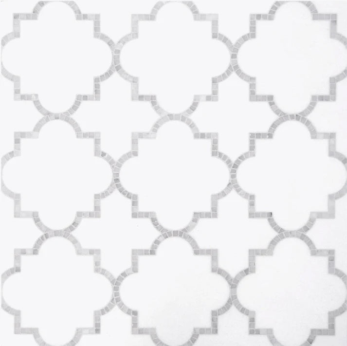 Rivera Judis Arabesque Marble Waterjet Mosaic Zicana Boutique - Zicana Boutique - 1