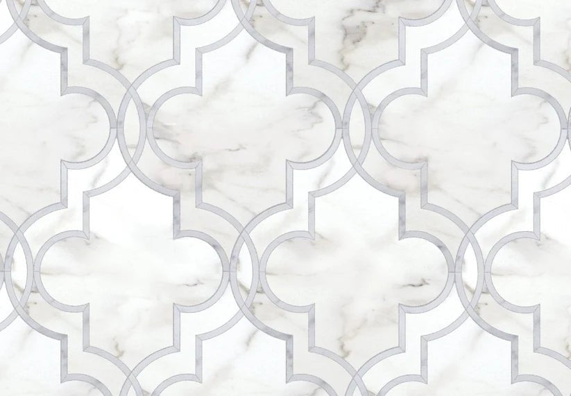 Rivera Lamonte Arabesque Marble Waterjet Mosaic Zicana Boutique - Zicana Boutique - 1