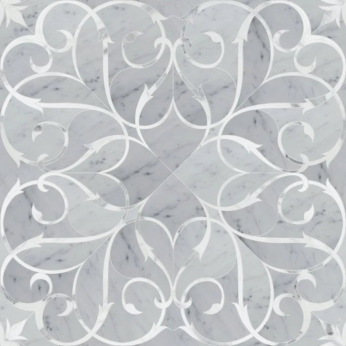 Rivera Marbella Ornamental Marble Waterjet Mosaic Zicana Boutique - Zicana Boutique - 1