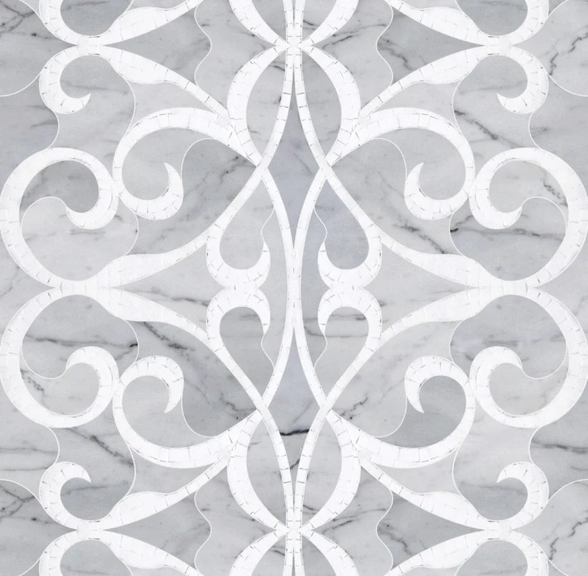 Rivera Solid Garcello Marble Waterjet Mosaic Zicana Boutique - Zicana Boutique - 1