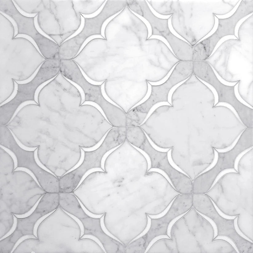 Rivera Titan Arabesque Marble Waterjet Mosaic Zicana Boutique - Zicana Boutique - 1