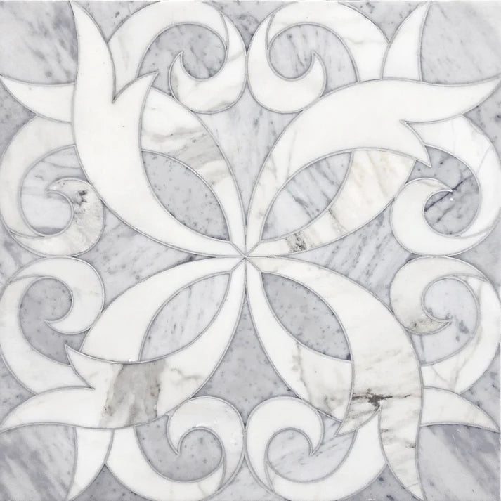 Rivera Titan Ornamental Marble Waterjet Mosaic Zicana Boutique - Zicana Boutique - 1