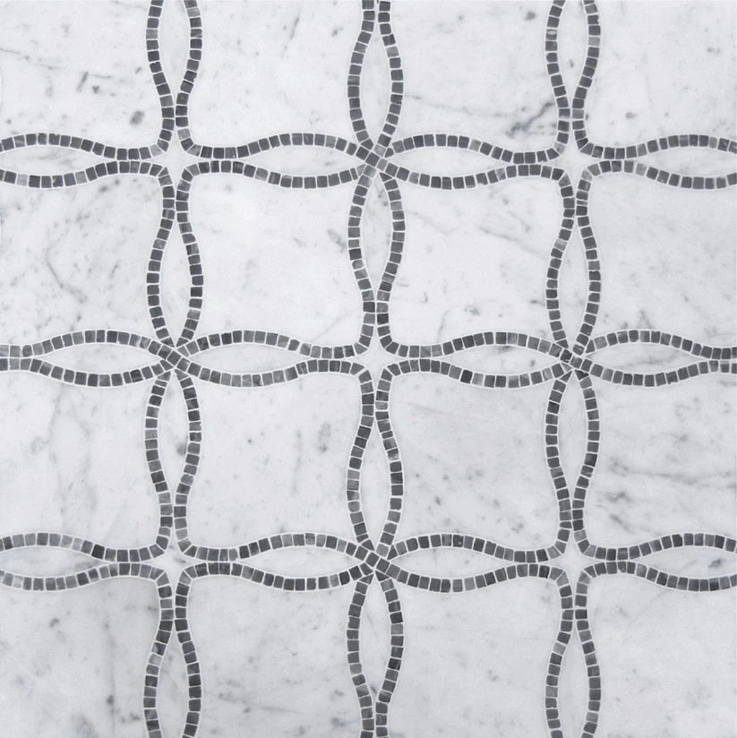 Rivera Wave Arabesque Marble Waterjet Mosaic Zicana Boutique - Zicana Boutique - 1
