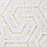 Riverside Drive Swirl Cream Mosaic Artistic Tile - Zicana Boutique - 1