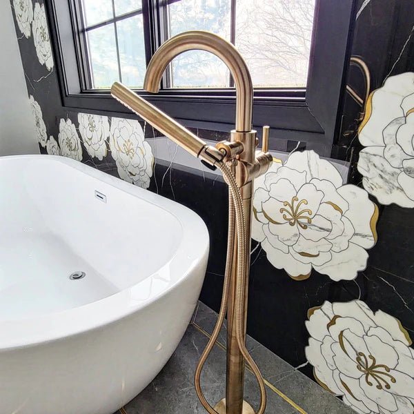 Rosetta Loft Noir Marble Waterjet Mosaic Zicana Boutique - Zicana Boutique - 2