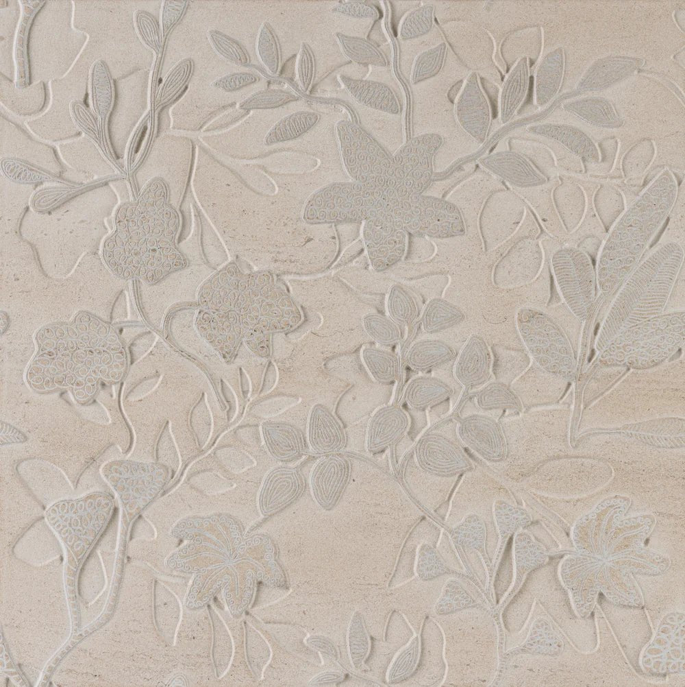 Sanctuary By Lori Weitzner Moca Cream Dimensional Tile Artistic Tile - Zicana Boutique - 1
