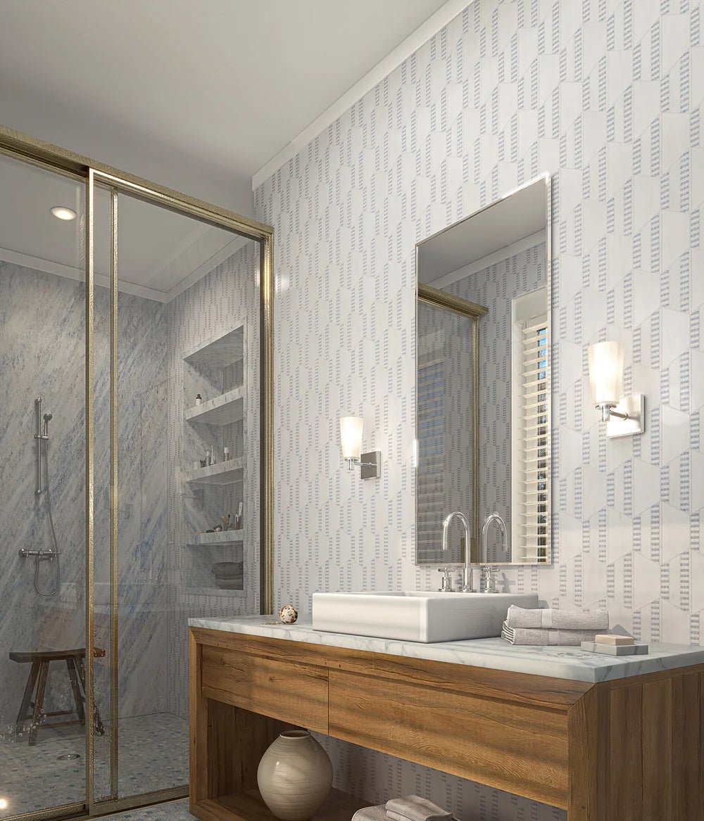 Sidetrack Bianco Dolomiti Mosaic Artistic Tile - Zicana Boutique - 2
