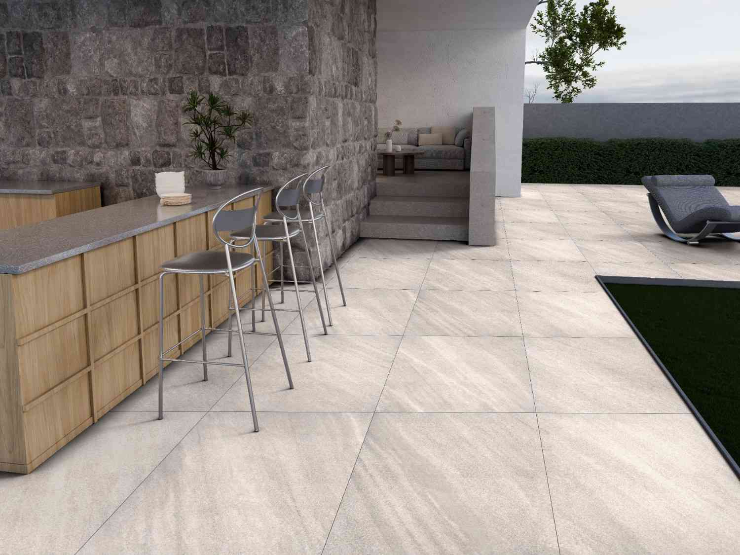 Silver Mist Porcelain Pavers 24" x 24" Italvivo - Zicana Boutique - 2