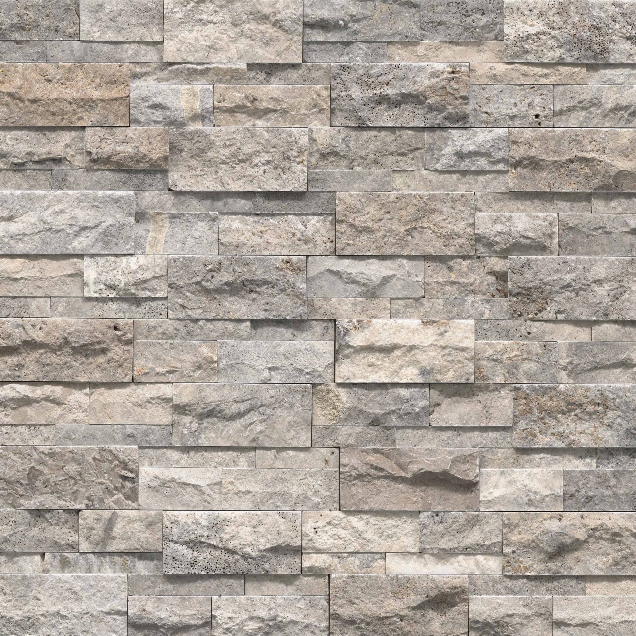 Silver Travertine MSI Field Tiles 9" X 24" XL Stacked Pattern MSI - Zicana Boutique - 1